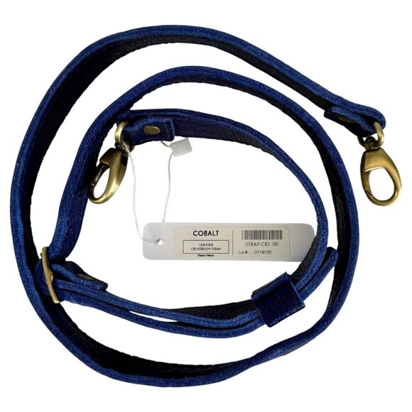 Portland Leather Crossbody Strap - Cobalt Blue - BNWT - Picture 3 of 4